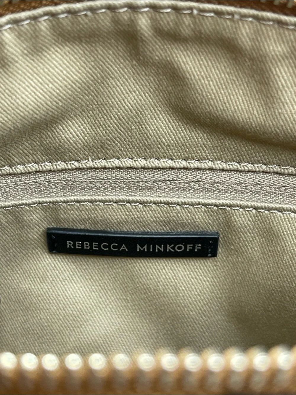 Rebecca Minkoff Small Julian Crossbody Bag Tan Silver Hardware Boho